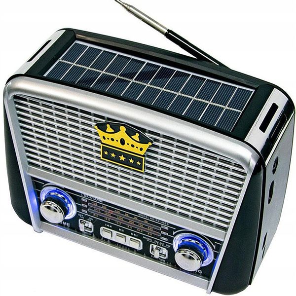 RADIO RETRO SOLARNE AKUMULATOR USB BLUETOOTH zdjęcie 5