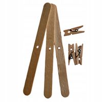 Drewniany stabilizator knota z klipsami 65 szt.