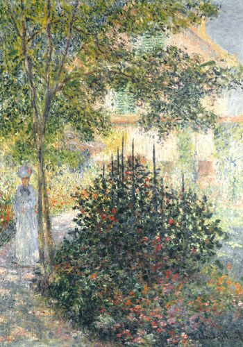 Plakat 70x100cm Camille Monet in the Garden, Monet Vintage na Arena.pl
