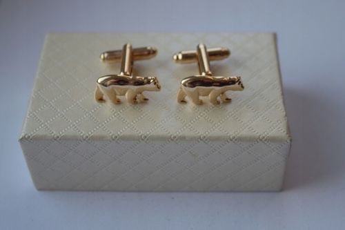 Spinki do mankietów EXC Niedźwiedź Miś Niedźwiadek Misiek srebrny w na Arena.pl