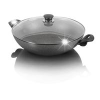 Ballarini Ferrara wok 2H z pokrywką 36 cm GRANITIUM Stay-Cool łapki :)