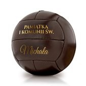 Prezent na Komunię dla Chłopca Piłka Nożna Skórzana Retro z Grawerem