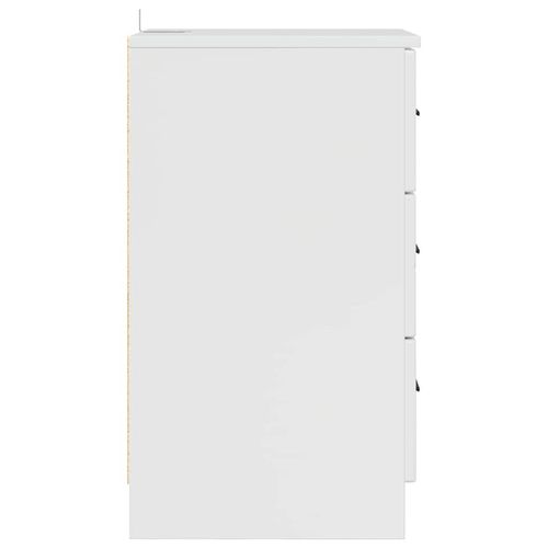 Szafka Nocna z szufladą Biały na wysoki połysk 38 x 38 x 66 cm na Arena.pl