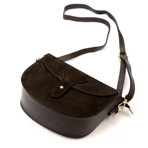 TOREBKA DAMSKA ZAMSZOWA LISTONOSZKA BRĄZOWA VERA PELLE SKÓRZANA na Arena.pl