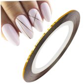 Nitka tasiemka do zdobień paznokci 20m złota