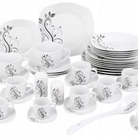 serwis obiadowo-kawowy Violet 45 el Talerze filiżanki Expresso