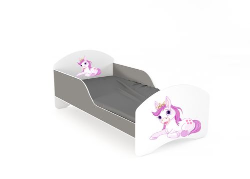 Łóżko dziecięce LEO2 160x70 biało-szare na Arena.pl