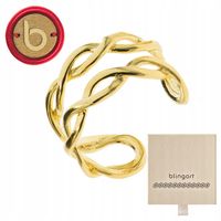 Kolczyk nausznica srebrny damski srebro 925 zaciskana pozłacana BLINGART