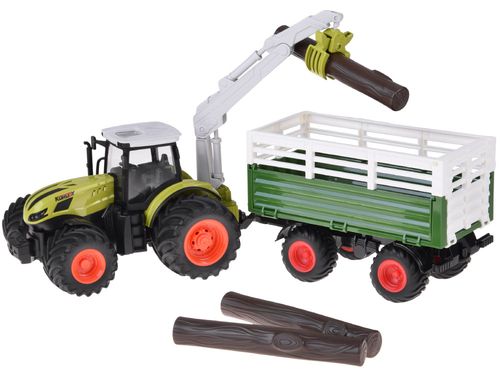 TRAKTOR Z PILOTEM  I PRZYCZEPĄ DO BALI DREWNA STEROWANY na Arena.pl