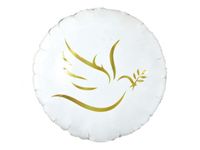 Balon foliowy, Komunia Święta - Złoty gołąbek, 45 cm (18 cali) [balon na he