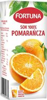 FORTUNA 200ML SOK 100% POMARAŃCZOWY KARTONIK