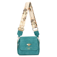 listonoszka damska skórzana ego – odwaga w kolorze turkusu