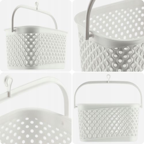 KADAX Koszyk Wiszący Na Klamerki Pojemnik Na Spinacze Biały na Arena.pl