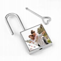 Kłódka miłości ze zdjęciem dla pary NADRUK