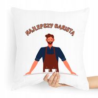 Prezent Poduszka Dla Baristy Najlepszy Barista Z Nadrukiem Ze Zdjęciem