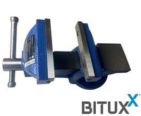 19687 Żeliwne imadło ślusarskie stołowe  szczęki 100mm solidne