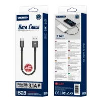 jellico kabel b28 usb-c 3.1a 0.3m czarny