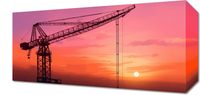 Obraz 40x20cm Wieczorny Klimat na Budowie