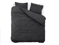 200x200/220 TEDDY antracyt  kpl pościeli z bawełną