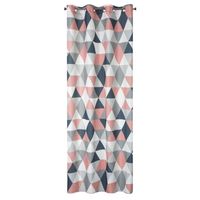ZASŁONA PRZELOTKI WZÓR TRÓJKĄTY 140X250 CM RÓŻOWA
