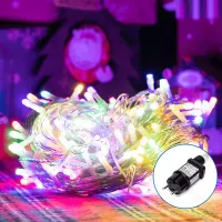 Sznur 30 m 300 LED IP44 lampek choinkowych RGBY z ciepłym światłem i zasilaczem praktyczny do dekoracji świątecznych
