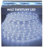 WĄŻ ŚWIETLNY 240LED LAMPKI CHOINKOWE ZEWNĘTRZNY GIRLANDA 10m BIAŁY ZIMNY