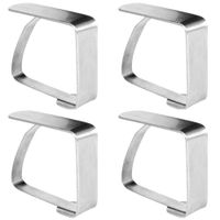 4x Klipsy Stalowe Metalowe Uchwyt Klamra do Obrusu Stołu Ceraty Blatu