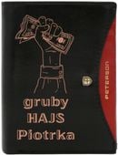 Portfel męski skórzany GRAWEROWANY ZABAWNY prezent URODZINOWY TWÓJ NAPIS