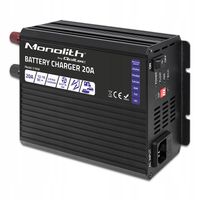 Ładowarka Prostownik Qoltec 20A 12V do LiFePO4 AGM GEL Inteligentna 3-stopn