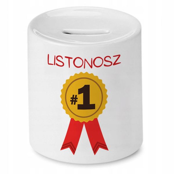 Skarbonka Dla Listonosza Listonosz Numer Jeden Z Nadrukiem Ze Zdjęciem zdjęcie 1