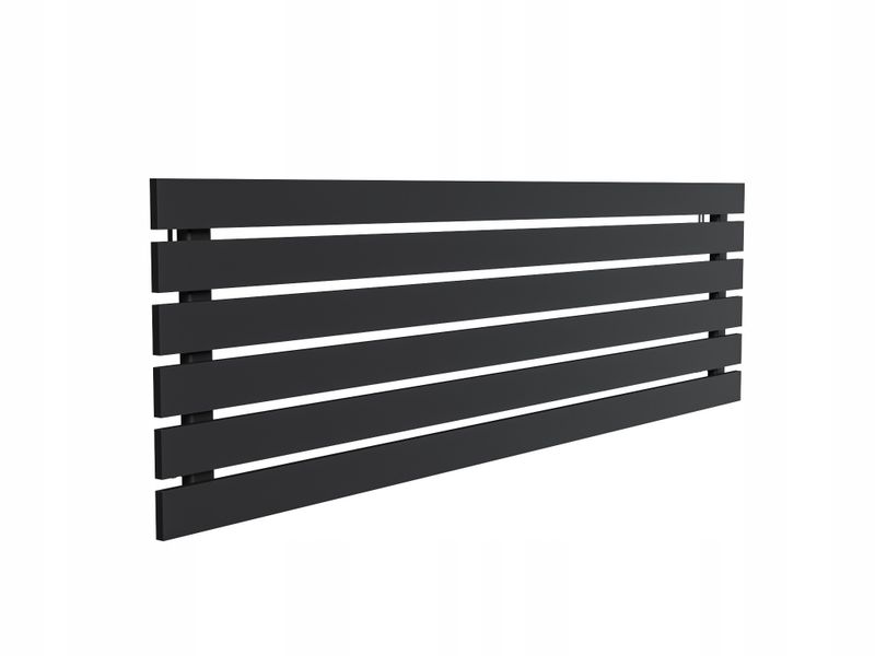 Grzejnik pokojowy poziomy BELLOSLIM 45x140 czarny zdjęcie 1