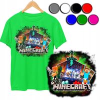 KOSZULKA DZIECIĘCA T-SHIRT Z NADRUKIEM - Z GIER PIXEL - S 122-128