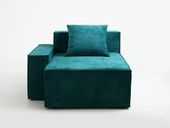 Moduł sofy MODU 130/115 BL - turkusowy, sofa modułowa, meble modułowe