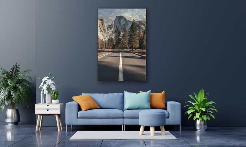 OBRAZ NA PŁÓTNIE 017 Droga pod górami 70x100cm zdjęcie 4