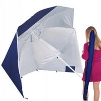 Parasol plażowy Springos Parasol ze ściankami 220 cm niebieski