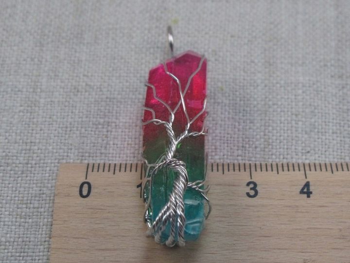 WISIOREK kamień KWARC TĘCZOWY drzewo ŻYCIA [W301] zdjęcie 8