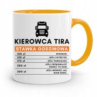 Dla Tirowca Kierowcy Tira Kubek Żółty Na Prezent Z Nadrukiem Ze Zdjęciem