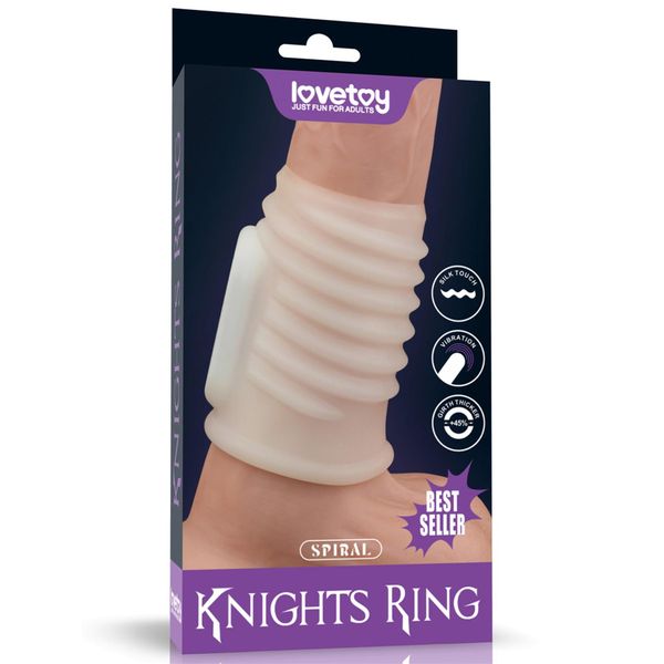 Vibrating Spiral Knights Ring (White) zdjęcie 1