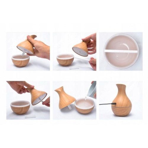 NAWILŻACZ POWIETRZA DYFUZOR ZAPACHOWY USB LAMKA LED AROMAT AROMATERAPI na Arena.pl