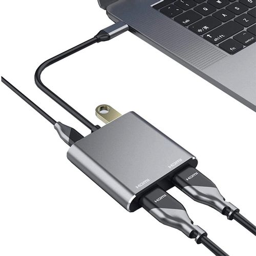 ADAPTER HUB 4W1 2X HDMI 4K USB POWER DELIVERY USB C STACJA DOKUJĄCA na Arena.pl