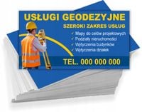 Wizytówki reklamowe firmowe 200 szt różne wzory USŁUGI GEODEZYJNE