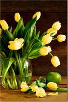 100 70CM OBRAZ PŁÓTNO ŻÓŁTE TULIPANY PŁÓTNO RAMA