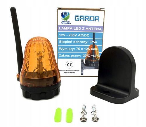 Lampa sygnalizacyjna LED z anteną do bramy odpowiednik FAAC, NICE, CAME na Arena.pl