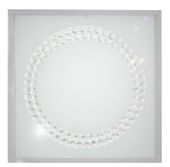Lux plafon 29x29 16W LED 6500K satyna duży ring