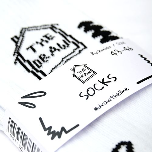 Skarpety długie Draw The Line Białe 36/38 The Draw House na Arena.pl