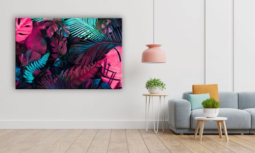 OBRAZ NA PŁÓTNIE 046 Kolorowe liście 90x60cm na Arena.pl