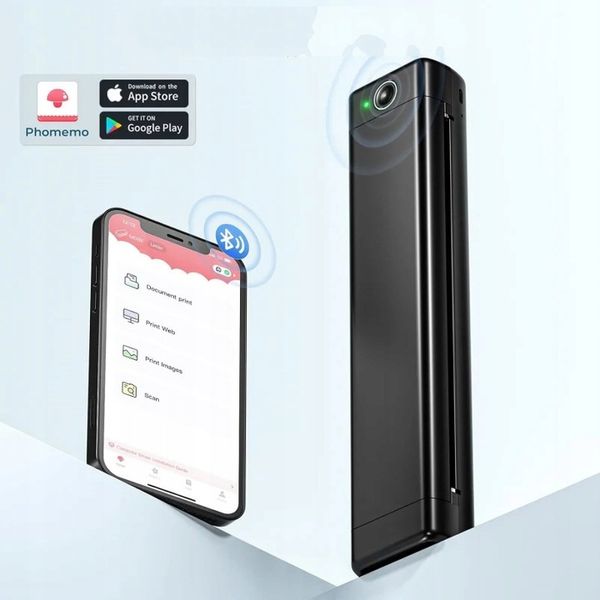 Przenośna termiczna drukarka Phomemo M08F BT do dokumentów bezprzewodowa A4 zdjęcie 4