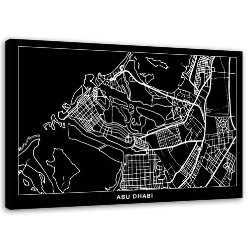 FOTO OBRAZ NA PŁÓTNIE Abu Dhabi Plan Miasta 90x60 na Arena.pl