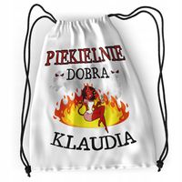 Plecak Dla Klaudii Sportowy Szkolny Worek Torba Z Nadrukiem Ze Zdjęciem