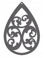 Zawieszka dekor ozdoba ażurowa dekoracja Z12 szara